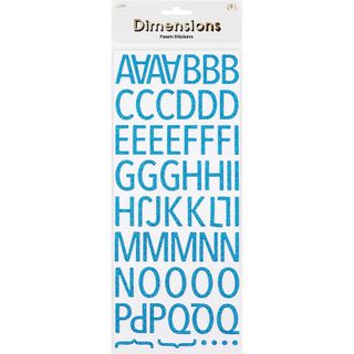FOAM GLITTER ALPHA SERIF STICKERS