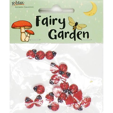 FG MICRO LADY BUGS RED GLOW 20PC