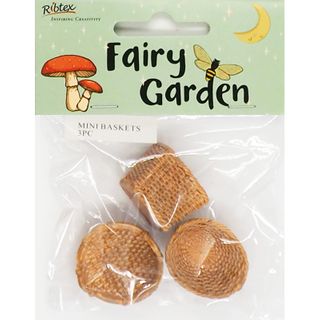 FG MINI RESIN WICKER BASKETS 3PC