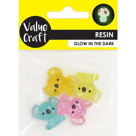 RESIN GLOW IN DARK KOALAS 4PC