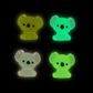 RESIN GLOW IN DARK KOALAS 4PC