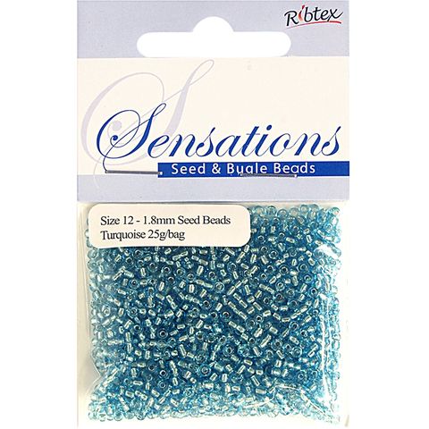Bead Glass Seed 1.8mm Turquoise 25G