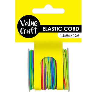 STRING ELASTIC CORD 1.5MM RAINBOW 10M