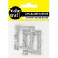RESIN TINY FRAMES RECTANGLE SILVER 2PC