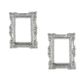 RESIN TINY FRAMES RECTANGLE SILVER 2PC