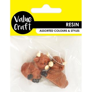 RESIN HIGHLAND COWS ASST 2PC