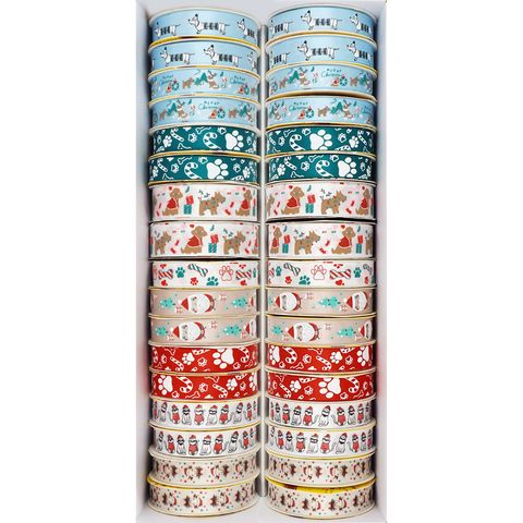 XMAS RIBBON PETS 34 ROLL MIX