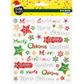 XMAS STICKERS RED GREEN TEXT 1 SH