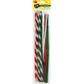 XMAS CHENILLE  RED GREEN WHT CANDY 30PCS
