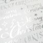 MERRY XMAS CURSIVE STICKERS SILVER 1SH