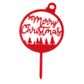 Xmas Red Bauble Cake Topper 1Pc