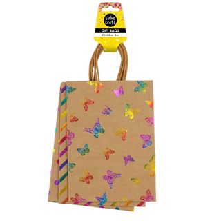 GIFT BAGS 21X15CM HOLOGRAPHIC ASST 3PC
