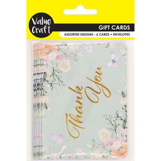 CARD PACK W ENVELOPES THANK YOU 6PC