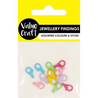 JF LOBSTER CLASP 7MM MULTI 12PC