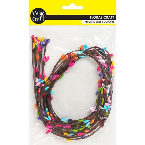 ARTIFICIAL FLORAL BUD VINES ASST 10PC