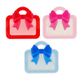 ZIPLOCK BOW BAGS W HANDLE 3 COLOURS 6PC