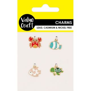 CHARMS SEA CREATURE MIX MULTI 4PC