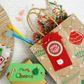 XMAS MINI POLYMER CLAY SANTA 5PCS
