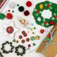 Xmas Buttons Tree Design 20Mm Red 8Pcs