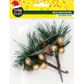 XMAS MINI PINECONE BAUBLE BUNCH GLD 2PCS