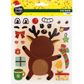Xmas Silly Face Stickers Reindeer 1Sh