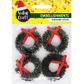 XMAS MINI WREATH EMBELLISHMENTS 4PCS