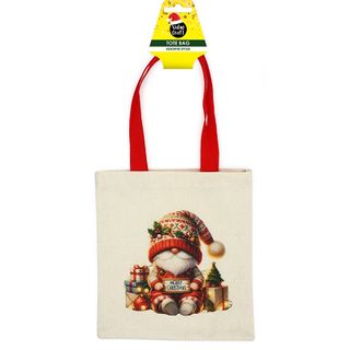 XMAS CANVAS TOTE BAG SCANDI GNOME 1PC
