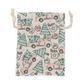 XMAS BAG FABRIC 10x12.5CM WHIMSICAL 2PC