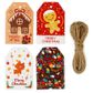 XMAS WHIMSICAL MINI GIFT TAGS 8PCS