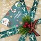 XMAS PINE FOLLIAGE PICKS WITH BOWS 4PCS