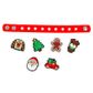 XMAS PUSH ON CHARM BRACELET SET 7PCS