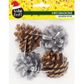 XMAS METALLIC PINECONES 4PCS