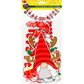 XMAS PAPER GARLAND GNOMES 9PCS