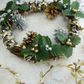 XMAS WOOD 24CM ROUND WREATH 1PC