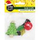 XMAS GLITTER HAIRCLIPS TREE HOLLY 2PCS