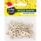 XMAS WOOD MINI ASSORTED SHAPES 25PCS