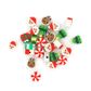 XMAS POLYMER CLAY BEAD ROUND MOTIFS 25PC