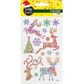 XMAS CRYSTAL STICKERS REINDEERS 1SH
