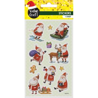 XMAS FOIL STICKERS SKETCHED SANTA 1SH