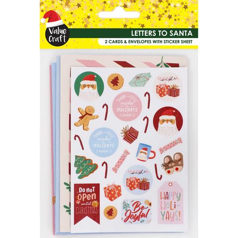 XMAS LETTERS TO SANTA PACK 2PC