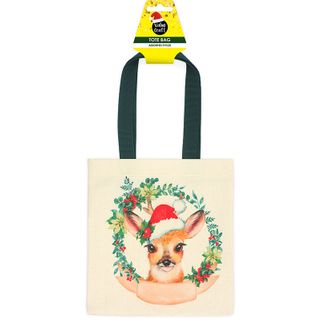 XMAS CANVAS TOTE BAG KANGAROO 1PC