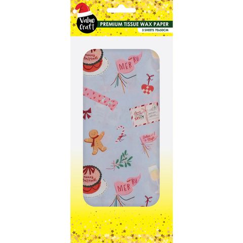XMAS PREMIUM TISSUE PAPER TREATS 3SH