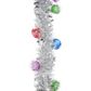 XMAS TINSEL SILVER BAUBLES 2M
