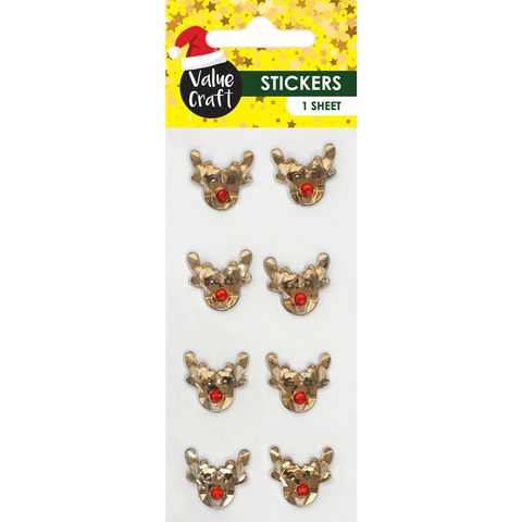 XMAS ADHESIVE RHINESTONES REINDEERS 1SH
