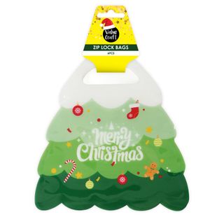 XMAS NOVELTY TREE ZIPLOCK BAG 6PC