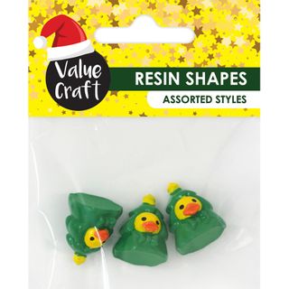 XMAS RESIN DUCKS IN TREES 3PC