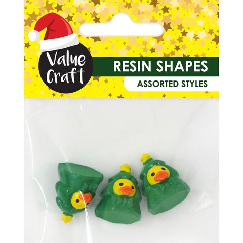 XMAS RESIN DUCKS IN TREES 3PC