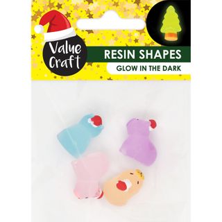 XMAS RESIN GLOW IN DARK CAPYBARAS 4PC