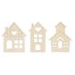 XMAS DIY WOOD HOUSES ASSORTED 3PC
