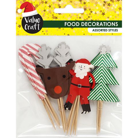 XMAS PAPER PICKS ASSORTED DESIGNS 24PC